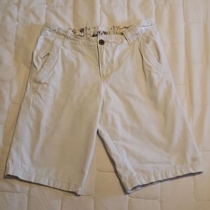 White Cotton Jean Bermuda shorts